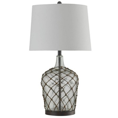 30" Cayos Rope Glass Table Lamp Clear - StyleCraft
