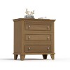 3 Drawer Dresser, Wooden Storage Chest of Drawers with Exquisite Metal Handles - 3 of 4