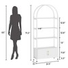 GustoWave Bookshelf with Door, 71.5 Inch Tall Bookcase with Storage Cabinet Shelf, 4-Tier Modern Display Shelf for Bedroom Living Room - 2 of 4