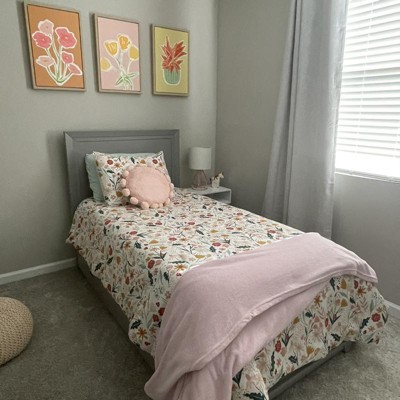 Twin Garden Floral Cotton Kids' Comforter Set - Pillowfort™