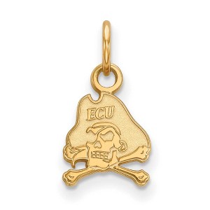 Black Bow Jewelry 14k Yellow Gold East Carolina Pirates NCAA Extra Small Pendant - 1 of 3