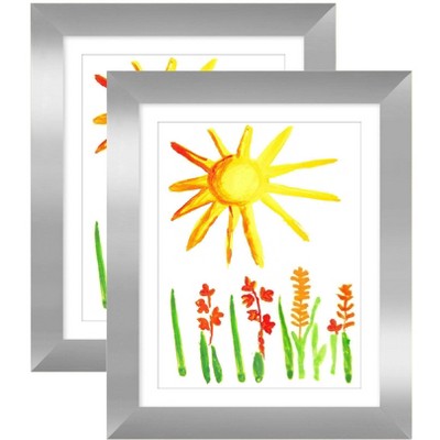 Americanflat Kids Art Frame with shatter-resistant glass - Front opening Wall Display for Artworks - Available in a variety of Colors