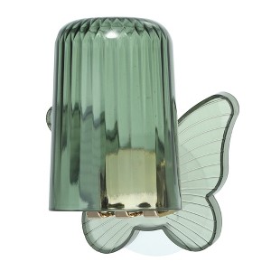 Unique Bargains Cute Bathrooms Wall Mounted Toothbrush Holder 4.33"x3.35" 1 Set - 1 of 4