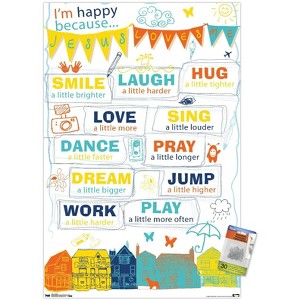 Trends International I'm Happy Unframed Wall Poster Prints - 1 of 4