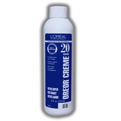 L'Oreal 20 Volume / 6% OREOR CREAM Color DEVELOPER (8.0 oz)  Loreal for Professional Hair Coloring Haircolor Dye Peroxide