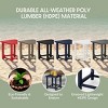 WestinTrends Azura Outdoor 18" HDPE Square Adirondack Patio Side Table - 4 of 4