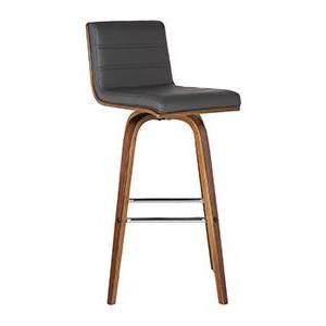 26" Hogsett Counter Height Barstool Walnut/Gray - Armen Living