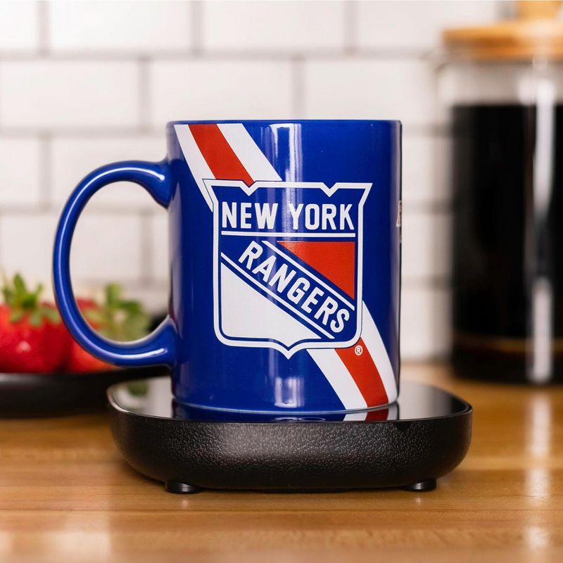 Uncanny Brands NHL New York Rangers Logo Mug Warmer Set, 4 of 6