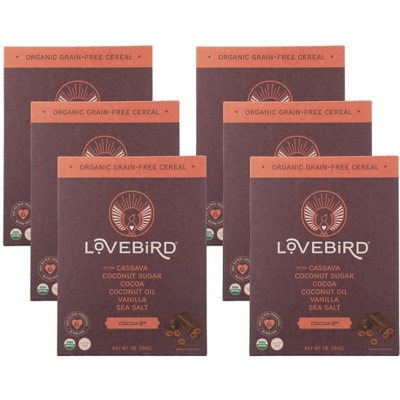 Lovebird Organic Grain-Free Cereal Cocoa - Case of 6/7 oz