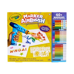 Crayola Marker Airbrush Spray Art Kit Gift - 1 of 4