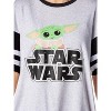 Star Wars Womens' The Mandalorian Grogu Baby Yoda Nightgown Pajama Dress Grey - 3 of 4