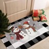 2 Pcs Doormats with Outdoor Rug Door Combo Set Coir Welcome and 27.5x43 inch Buffalo Plaid Layering Rug Black White Gray - 3 of 4