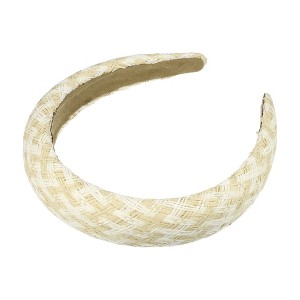 Unique Bargains Women's Elegant Straw Headband 5.91"x1.18" 1 Pc - 1 of 4