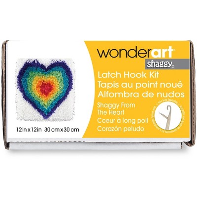 Wonderart Shaggy Latch Hook Kit 12"X12"-From The Heart