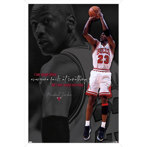 Trends International Michael Jordan - Timeline Framed Wall Poster Prints  White Framed Version 22.375 X 34 : Target