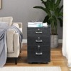 Karl Home 3-Drawer Black MDF 19.69in. W Vertical File Cabinet - 3 of 4