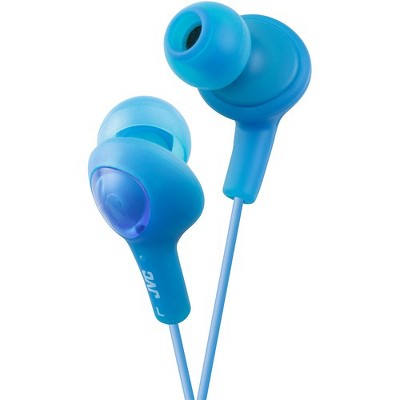 JVC Gumy Plus HA-FX5-A Earphone - Stereo - Blue - Mini-phone - Wired - 16 Ohm - 10 Hz 20 kHz - Gold Plated Connector - Earbud - Binaural - Open
