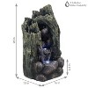 Sunnydaze 28"H Electric Glass Reinforced Concrete Cavern of Mystery Outdoor Water Fountain with LED Light - 3 of 4