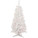 Northlight 4' Pre-Lit White Pine Slim Artificial Christmas Tree - Pink Lights