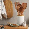 Cheer Collection Premium Teak Wood Spatula Set – Handcrafted 4-Piece Kitchen Utensil Set - 3 of 4