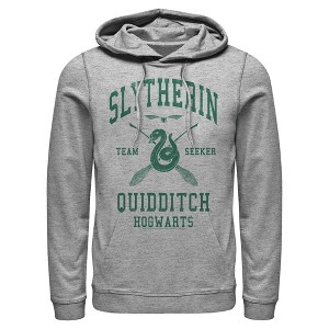 Men's Harry Potter Slytherin Quidditch Team Seeker Pull Over Hoodie - 1 of 4