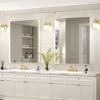 Apmir Rectangular Aluminum Alloy Framed and Tempered Glass Wall Bathroom Vanity Mirror in Matte Black/ Gold/ Silver/ Brown - 2 of 4