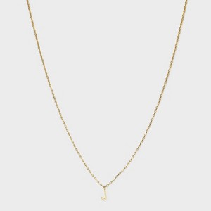 14K Gold Plated Small Polished Initial Pendant Necklace - A New Day™ Gold - 1 of 4
