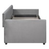 NicBex Twin Size Velvet Fabric Daybed Modern Wooden Bed Frame with 2 Storage Drawers for Bedroom, Living Room, No Box Spring Required - 4 of 4