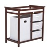 Baby Changing Table,Modern Baby Changing Station Dresser with Laundry Hamper,Diaper Changing Table,3 Drawer Basket and Changing Pad for Baby Infant - 2 of 4