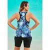 Swim 365 Women's Plus Size Longer-Length Racerback Tankini Top - 3 of 4