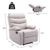 Hzlagm Everglade 30.2 in. W Technical Leather Upholstered 3 Position Manual Standard Recliner - 2 of 4