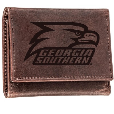 Evergreen NCAA Georgia State Panthers Brown Leather Trifold Wallet Officially Licensed with Gift Box