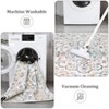 Modern Washable Area Rug for Living Room, Floral Print Floor Rug with Non Slip Backing, Low Pile Stain Resistant Indoor Carpet for Dorm - 4 of 4