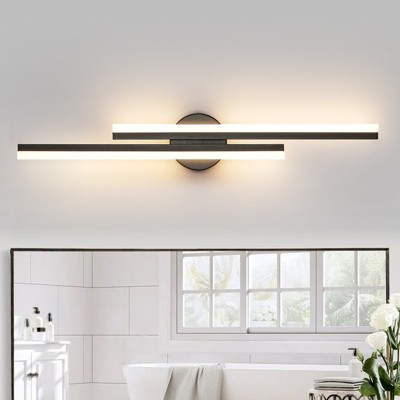 Rennnsan Eirenna 32" H Hardwired Liner Industrial LED Dimmable Wall Sconce in Black