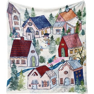 Lomsoe Christmas Throw Blanket, Winter Xmas Holiday Festival Cute Plaid Snowman Santa Gingerbread Blanket for Women Men. - 1 of 4