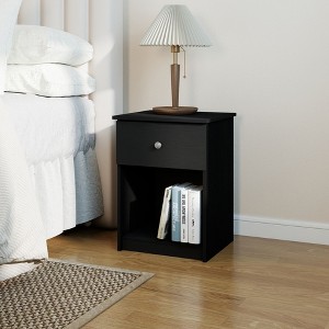 HOMLUX Modern End Table Nightstand Storage Drawer Display Shelf Beside Bedroom - 1 of 4