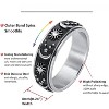 Sun Moon Star Spinner Ring - Anxiety Relief Fidget Ring for Men & Women, 8mm Stainless Steel Wedding Band - 2 of 4