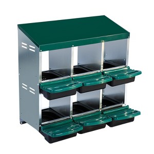 GustoWave Nesting Boxes for Chickens, 6/8/10 Compartment Chicken Egg Laying Nest Box for Hens - 1 of 4