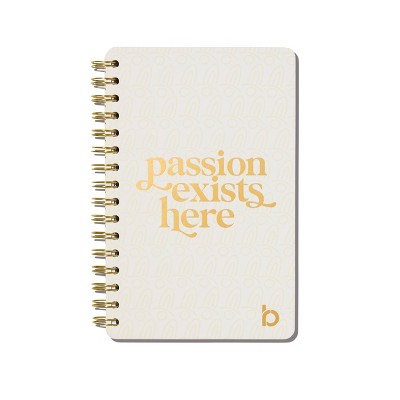 Be Rooted 240pg Ruled Journal 5.5"x8.5" Passion Exists Here: Spiral Notebook for Women, Hard Cover, Lined Paper