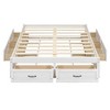 TIRAMISUBEST Full/Queen Size Platform Bed with 6 Drawers, Wood Storage Bed Frame without Headboard - 3 of 4