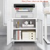 Printer Stand w/Storage, Mobile Printer Cabinet for Home Office, Metal Table for Printers w/ Storage - 4 of 4