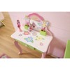 FONTOI Kids Dressing Table with Stool, Fairy Girls Vanity Table for Girls, Green, 11.81"*35"*23.23" - 4 of 4