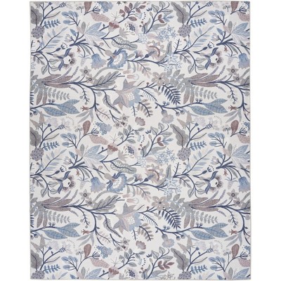Nourison Washables Vintage Floral Indoor Non-Skid Area Rug