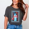Simply Sage Market She Loves America Checkered Garment Dyed Tee - 3 of 4