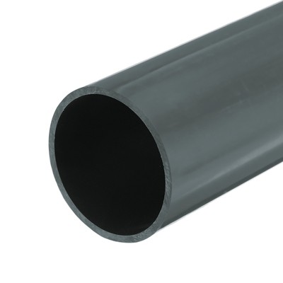Unique Bargains Water Plumb DIY Crafts High Impact Rigid Round Pipes 8" Length ID 2.73" OD 2.99" Light Grey