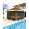 12x12 Pop Up Gazebo Instant Canopy Tent with Netting 4 Stanbags Outdoor Shelter for Lawn, Garden, Backyard, Deck (Khaki + Dark Khaki) - 2 of 4