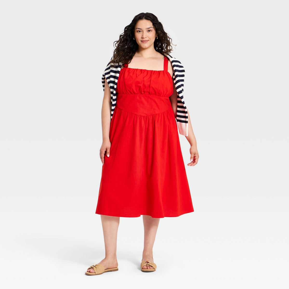 Women's Plus Midi A Line Dresses - Ava & Viv™ - thumbnail 6