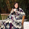 Catalonia Wearable Blanket with Sleeves and Pocket, Cozy Soft Fleece Mink Micro Plush Wrap Throws Blanket Robe for Adults, Gift for Her - 4 of 4