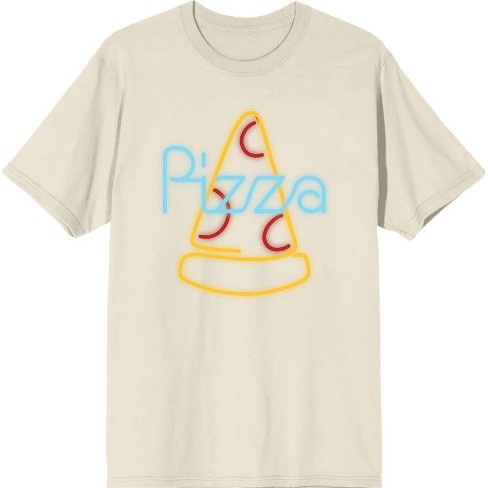 My Pizza Day Neon Pepperoni Pizza Slice Crew Neck Short Sleeve Adult T 