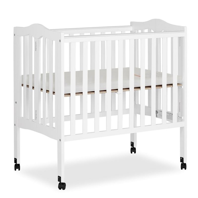 Dream On Me, 2 in 1 Lightweight Folding Portable Crib, White, 4 of 9